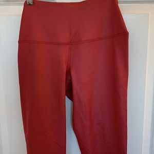 Size S Faux leather 30” length, stretch Red leather look leggings
